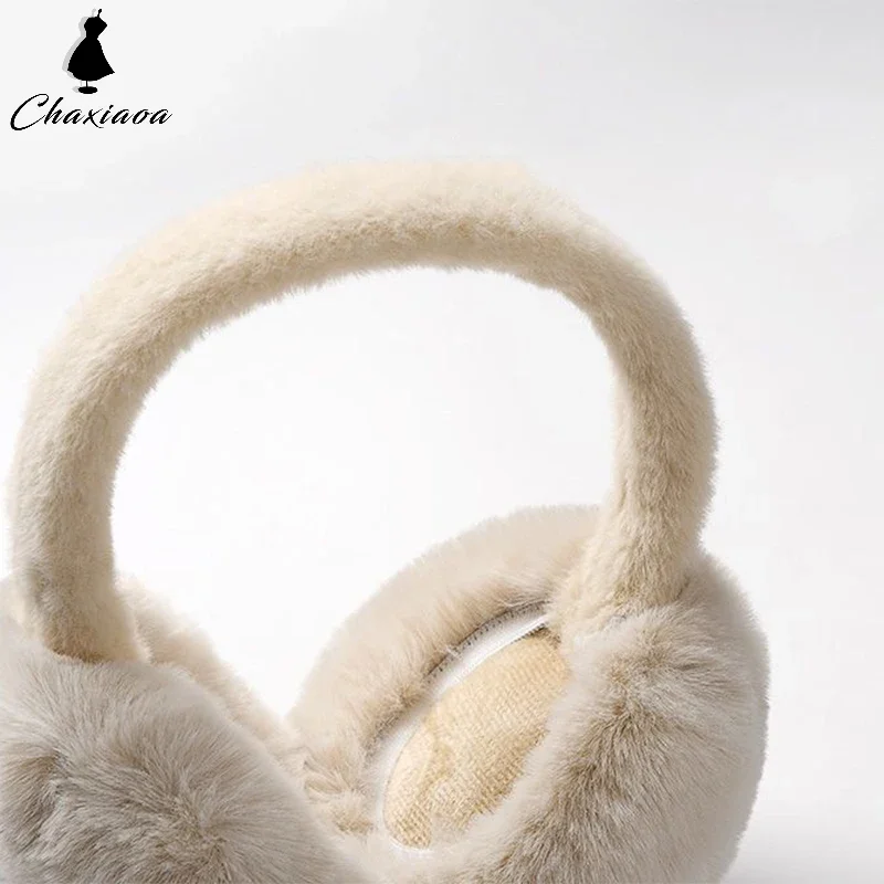 Solid Soft Plush Ear Keep Warmer Foldable Winter Earmuffs for Women Men Fashion Outdoor Earflap Protection Ear-muffs Ear Cover