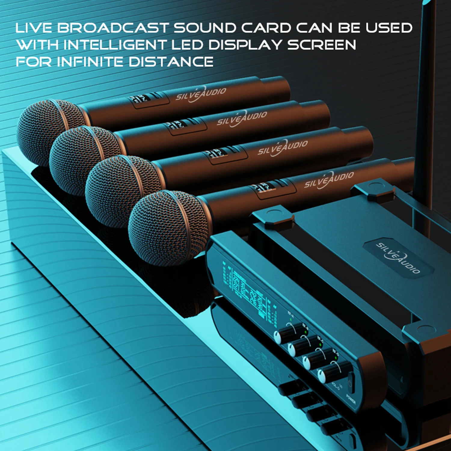 

GAW-K44 professional 1 to 4 handheld wireless microphone for conference,high sensitivity sound pickup,long-distance reception