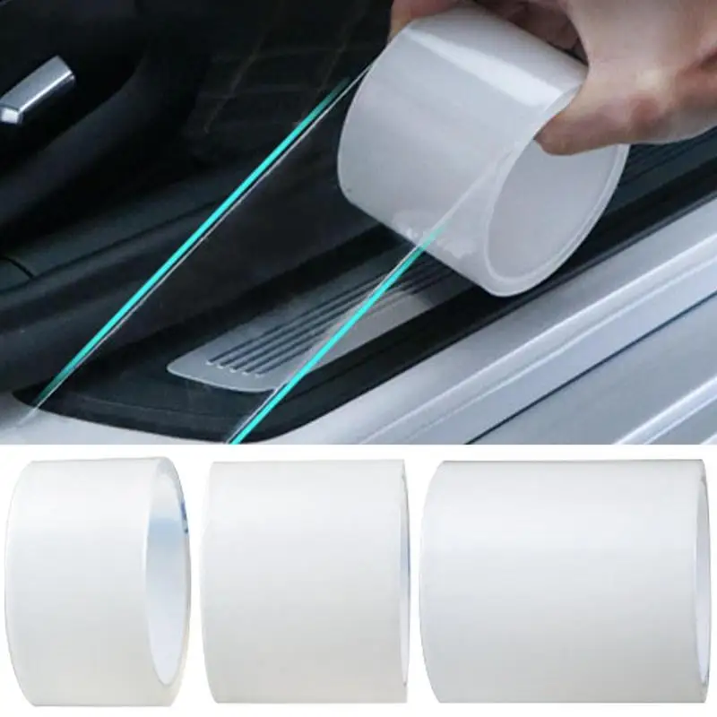 

Наклейки для защиты дверей от царапин, прозрачная нано-клейкая Защитная прозрачная лента для автомобиля