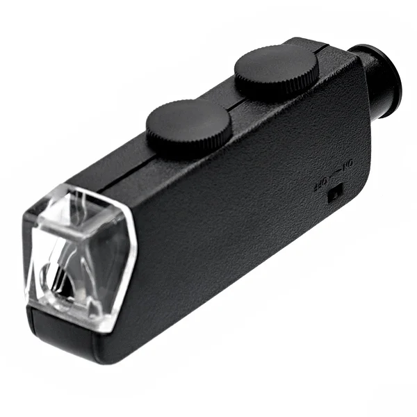 

60X-100X Zoom Led Lighted Pocket Microscope Handheld Mg10081-1 For Science Education Inspection Black Instrument