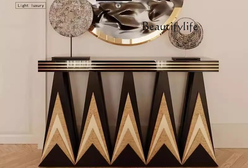 

Italian light luxury Xuanguantai designer villa large flat solid wood creative high-end artistic storage
