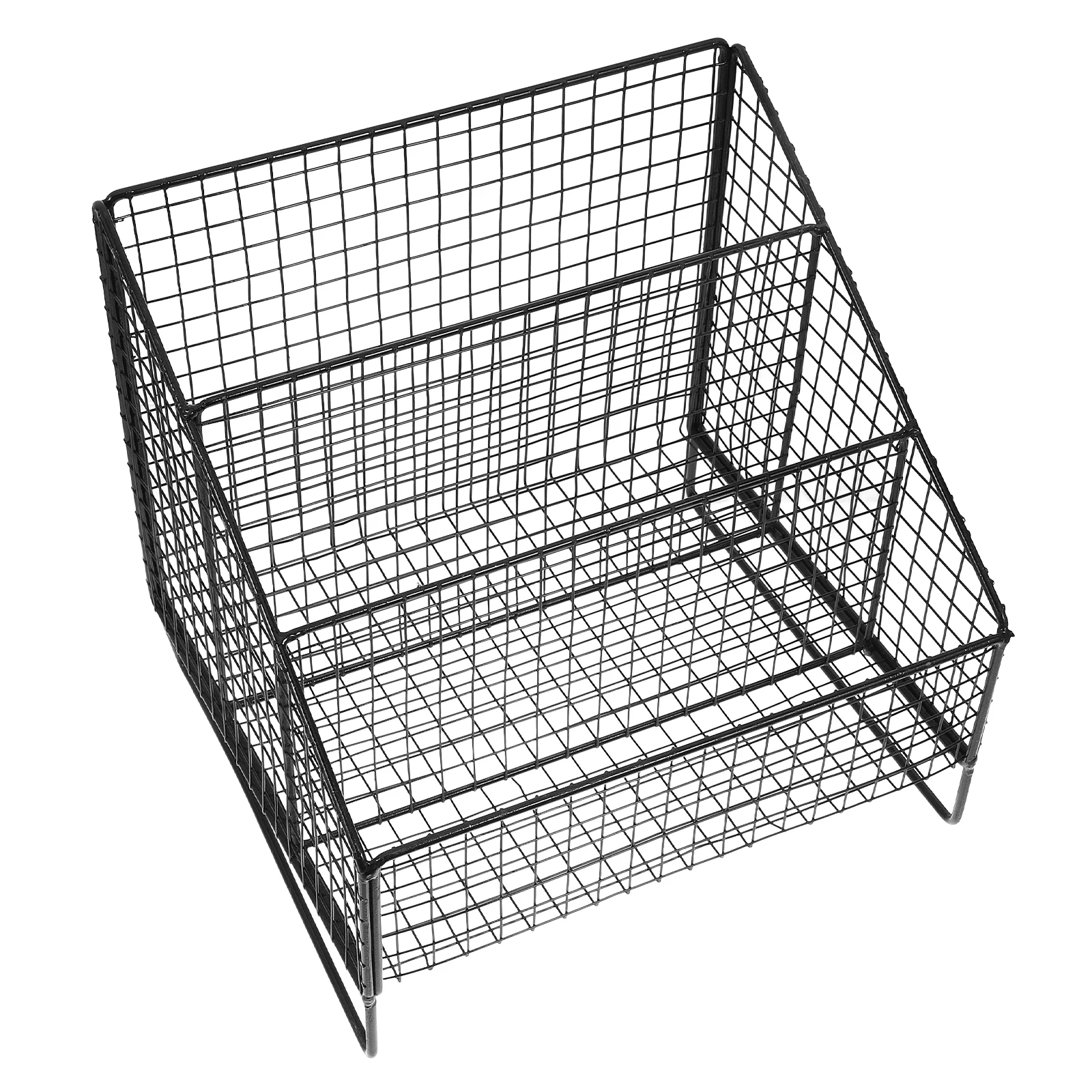 

Multilayer Iron Hollow Design Storage Rack Organizer For Tea Bags Coffee Cosmetics Pantry Countertop Metal Tea Storage Box