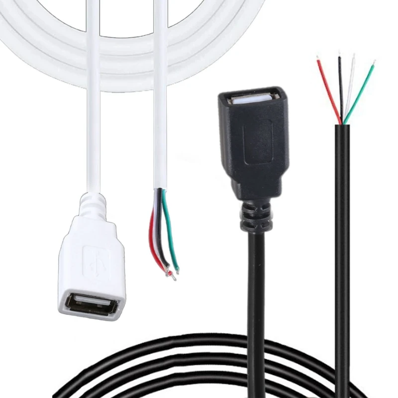 4 Pin USB Power Supply Cable 5V USB2.0 Female Plug Wire Data Charging Cord Extension Cable Connectors Drop Shipping