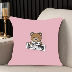 Pillow Case M-MOSCHINO Double-sided Printed Sofa Cushion Cover Headrest Backrest Chair Cushion Cover Fashion Custom Gift 45x45