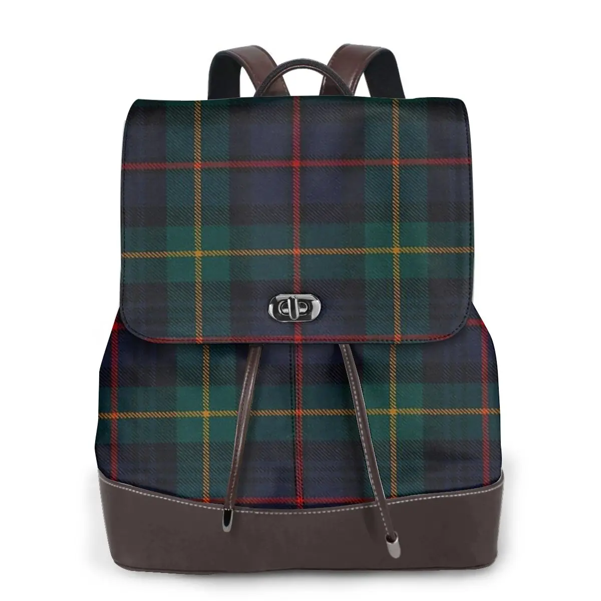 Farquharson Scottish Tartan Bookbag School Student Bags Hiking Travel Daypack for Women Fashion Derma Backpack