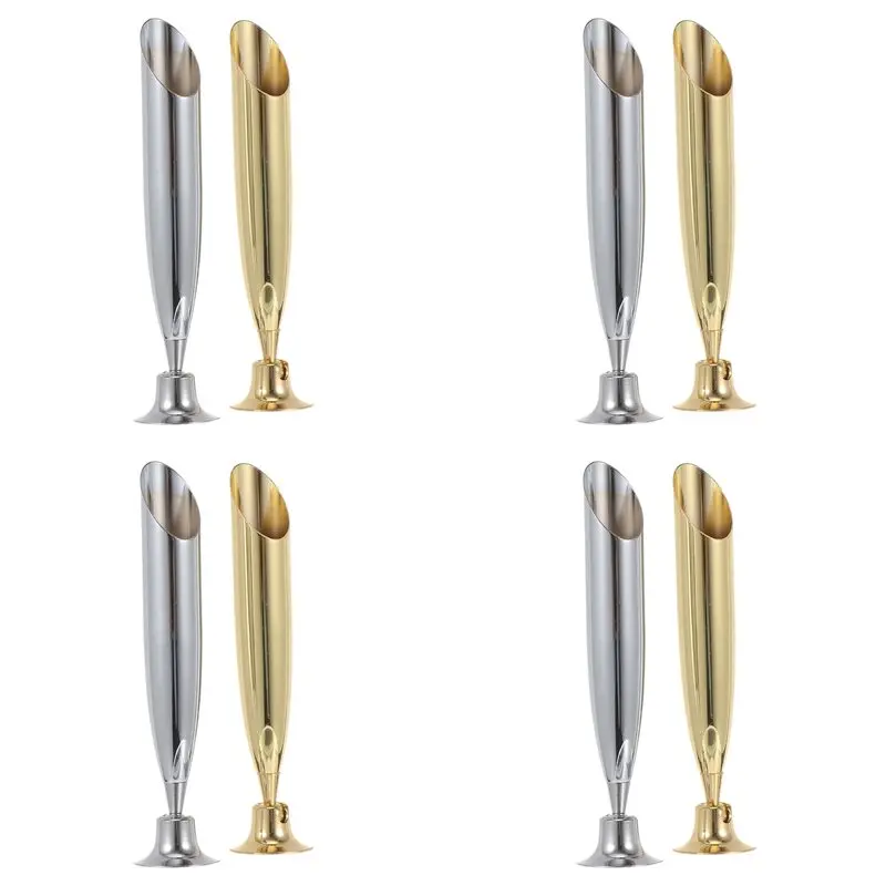 8Pcs Quill Pen Holder Metal Insertion Pen Holder Single Pen Display Stand Quill Dip Pen Base Desktop Pencil Stand Holder
