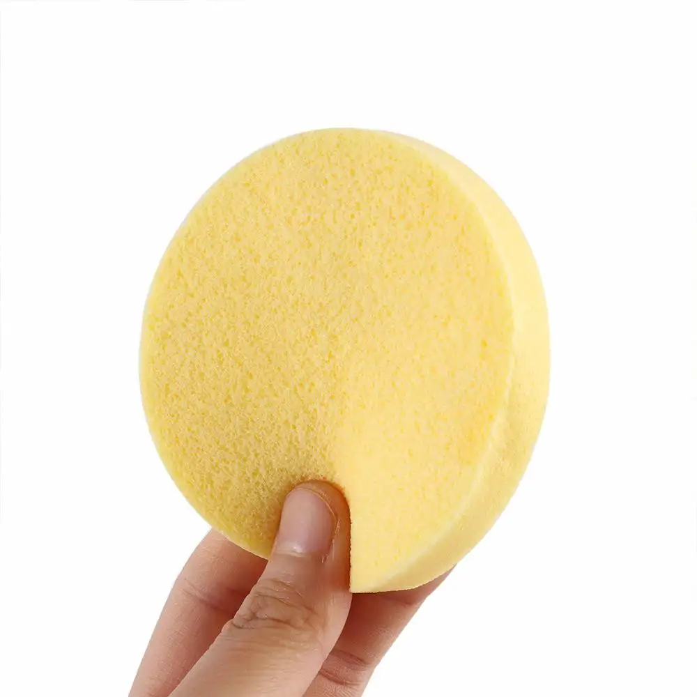 Remove Flutter Makeup New Mat Face Cleansing Cleaning Compressed Yellow Foam Sponge Puff Stick