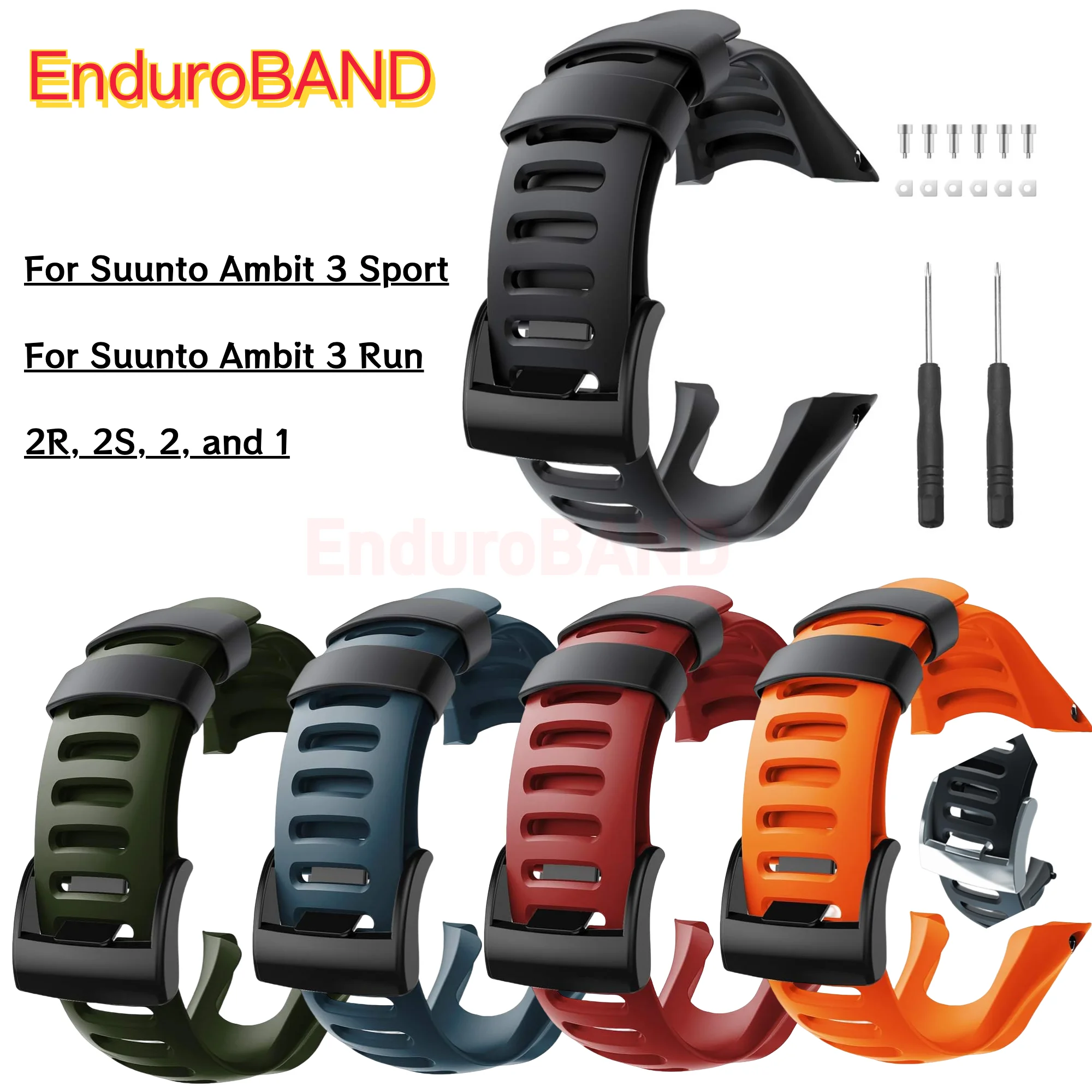 Compatible with Suunto Ambit 3 Watch Band, Soft TPU Replacement Sport Strap Accessory Wristband for Suunto Ambit 3 Sport, 3 Run