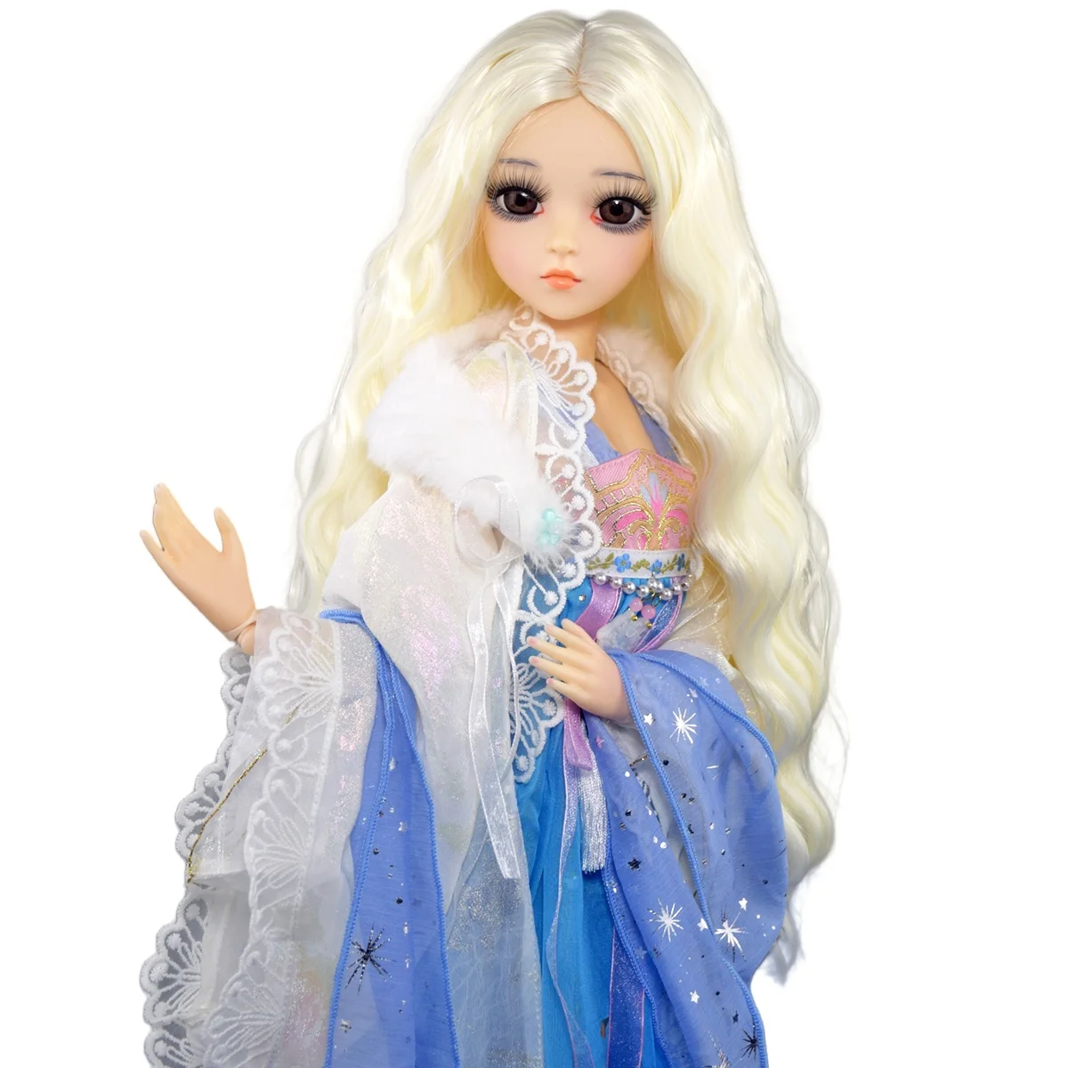 

YUTOTUE 60 см высота кукла для девочек 1/3 BJD кукла игрушка вьющийся парик ручной работы древняя одежда макияж лицо реалистичный