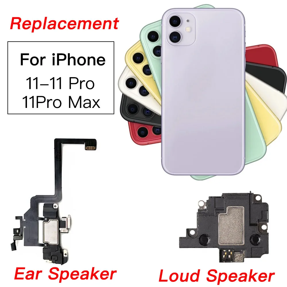 Ear Speaker And Bottom Loud Speaker Replacement For iPhone 11 Pro Max Ear Piece With Flex Cable Loudspeaker