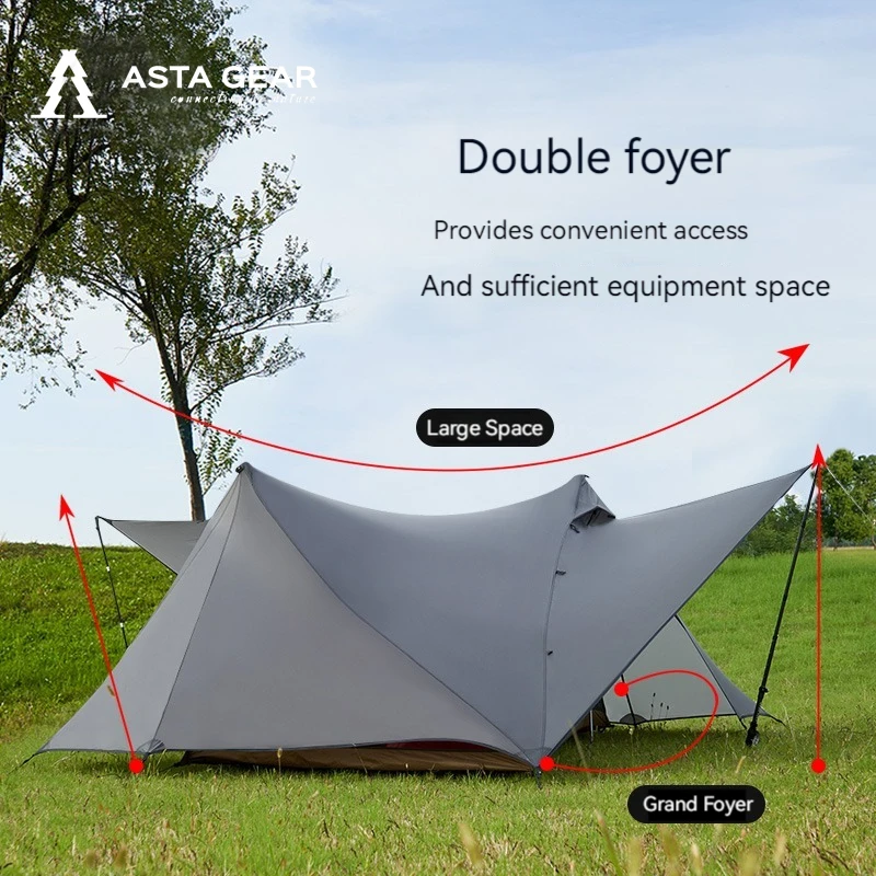 ASTA GEAR-Tente Yun Chuan double face en nylon, revêtement silicone, Dakota ide double A, 15D, camping, randonnée, extérieur, livraison