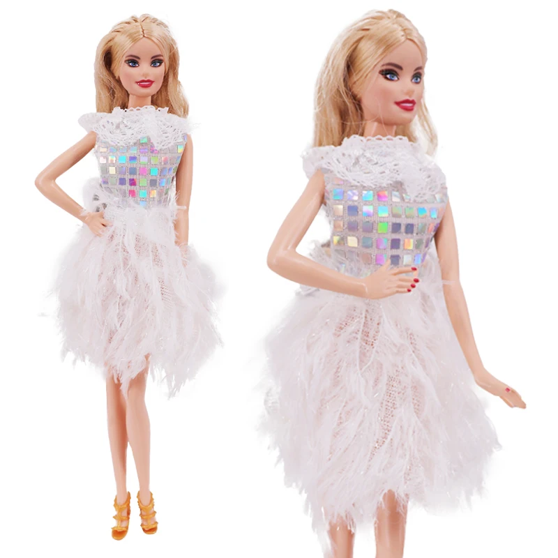 Latest Dress For Barbies Doll&1/6 BJD Blythe Casual Fashion Clothing Handmade Sequin Skirt Suitable For 30cm Doll Accessories