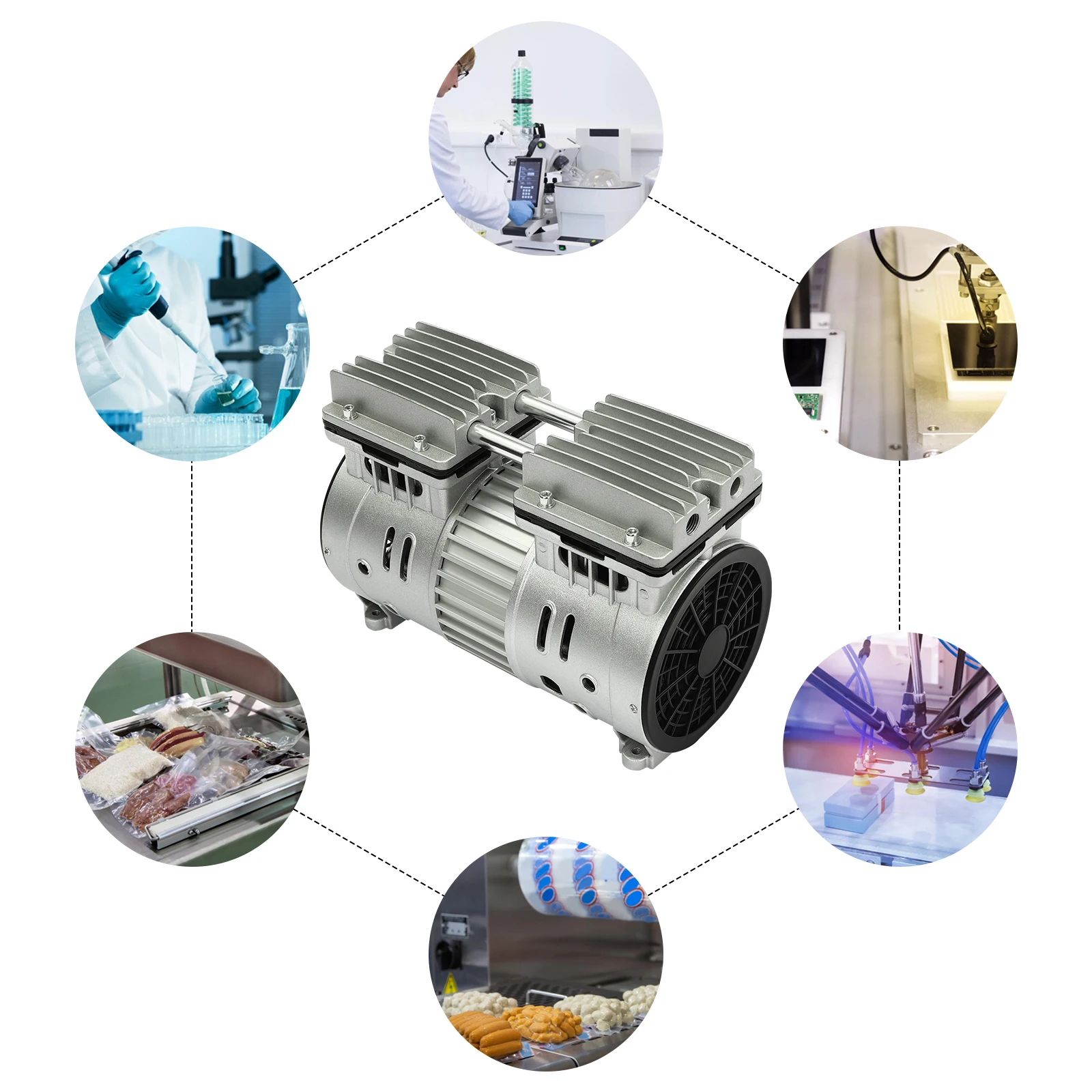 

Oil-free Silent Air Pump Air Compressor Head