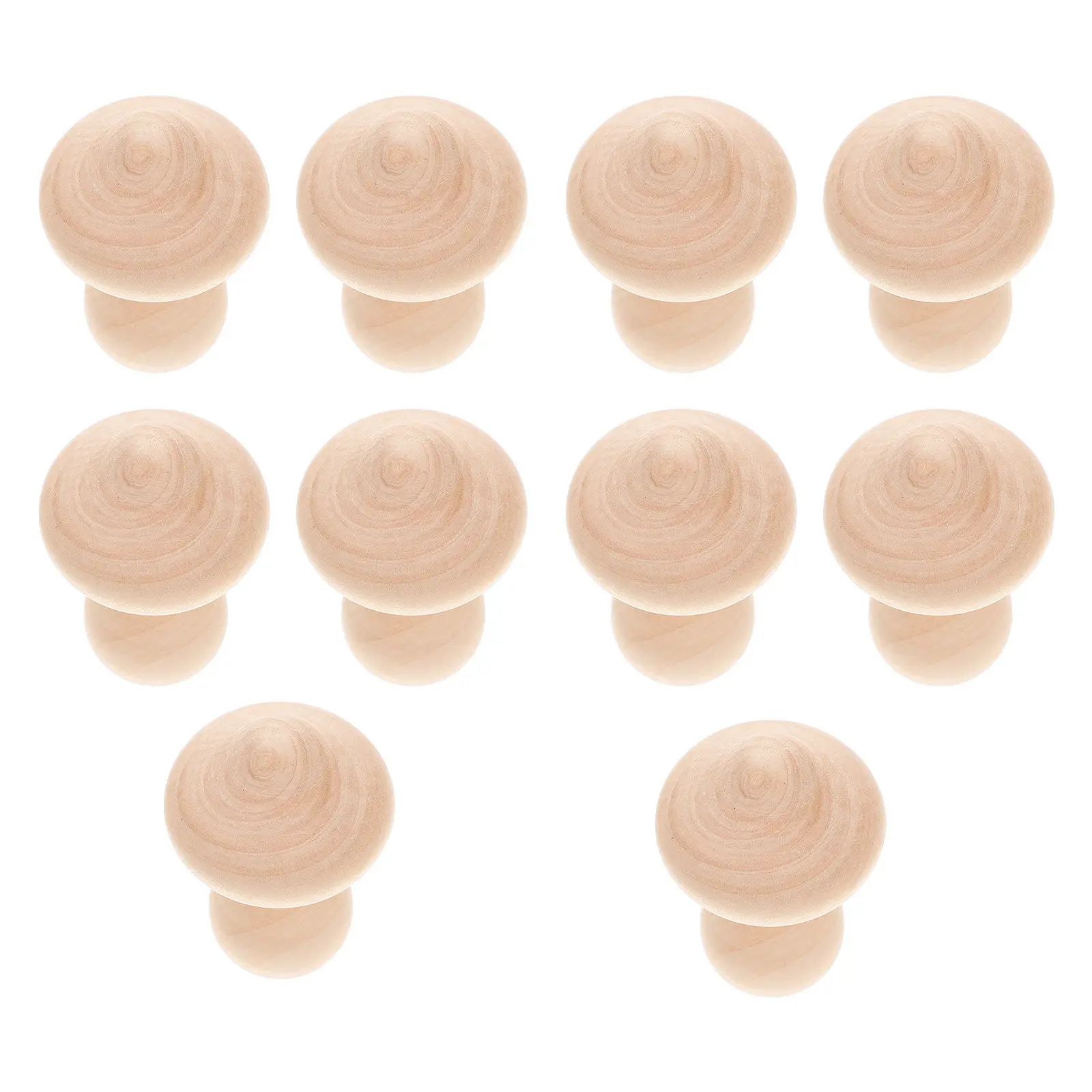 

Набор из 10 деревянных заготовок для декора в виде грибов, мини-грибы для росписи, развивающий творческий набор для украшения рабочего стола