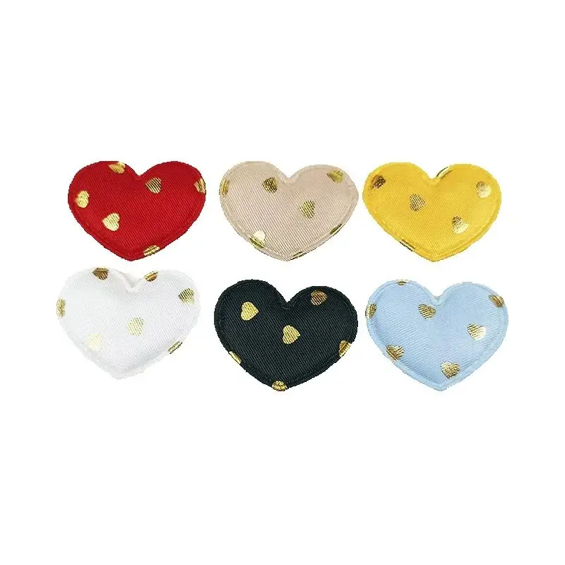 60 Stück Goldene Polka-Dot-Herz-Applikationen für Kinder-Haarbänder, Haarspangen, Schuhe, Hüte, Dekorationsaufnäher – Detail 6