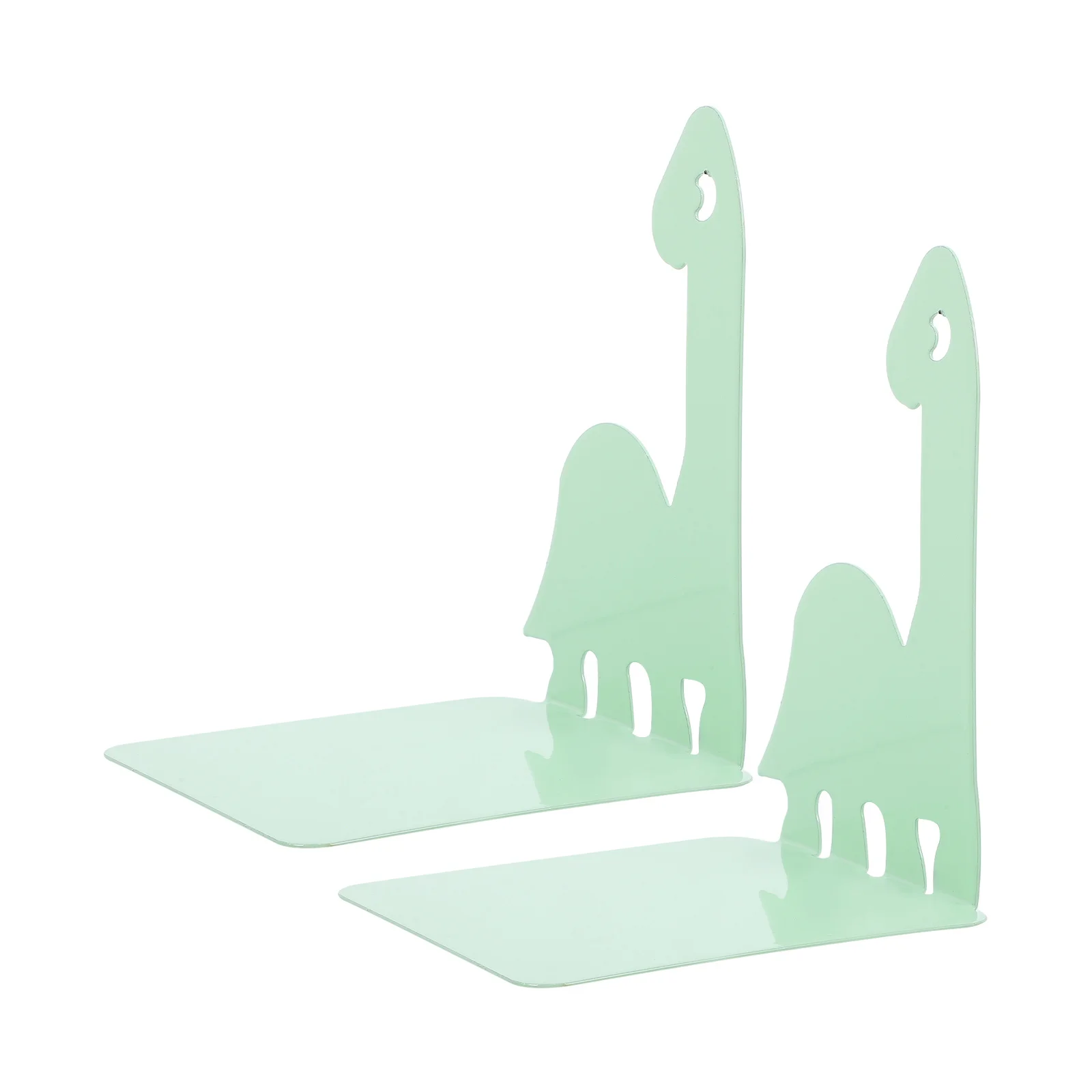 Dinosaur Book Ends Metal 6x5inch Holder Stand Decorative Bookend for Adjustable Desktop Storage Rack Animal