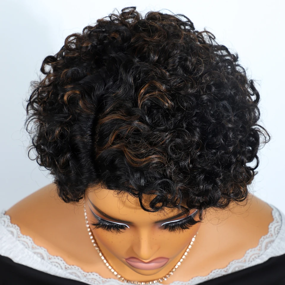 Jerry Curly Short Pixie Lace Front Human Hair Wigs for Women HD Lace Wigs Human Hair Multi Parting Water Wave Lace Front Wig image 6