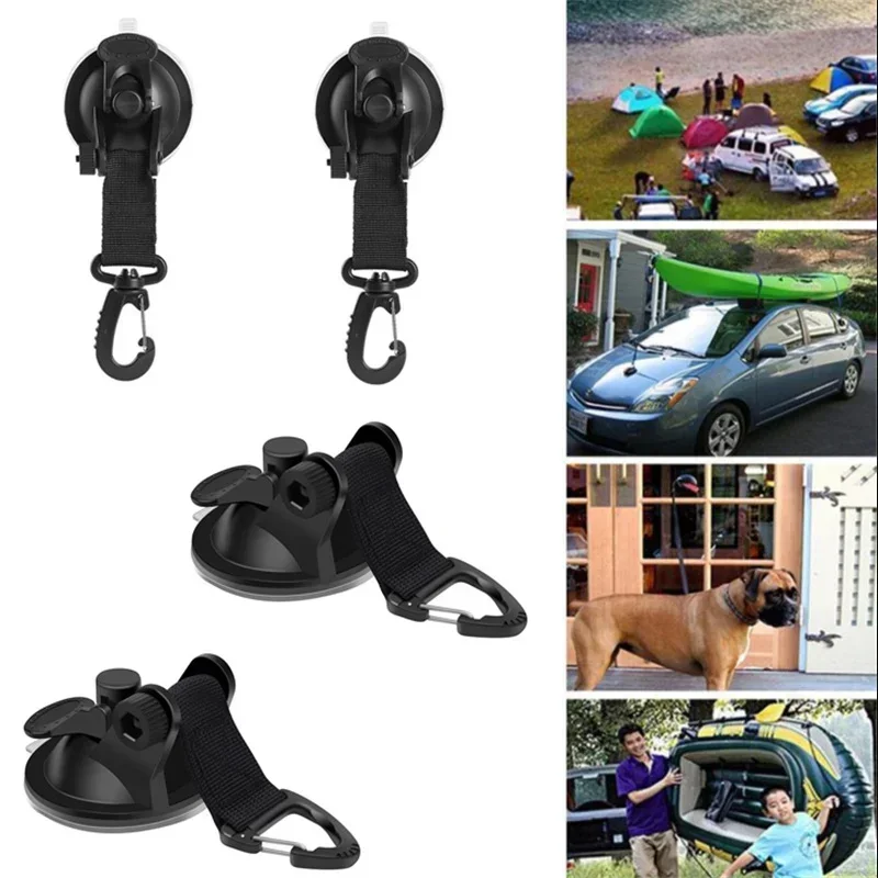 

Car Tent Suction Cups Outdoor Camping Rope Powerful Suction Cup Buckle Side Tarps Tent Suckers Anchor Securing Hook