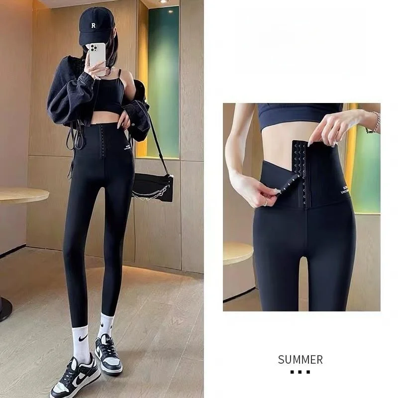 

High Waist Yoga Pants Women's Tight Fit Spor ark Skin Pattern Autumn Sle Tummy Control Butt Lifting Bot