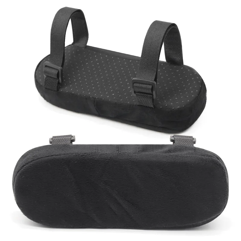 Almohadilla para brazo de silla de espuma viscoelástica, cojín de soporte para codo, funda para reposabrazos con correa ajustable, cómoda almohada para codo para aliviar el estrés