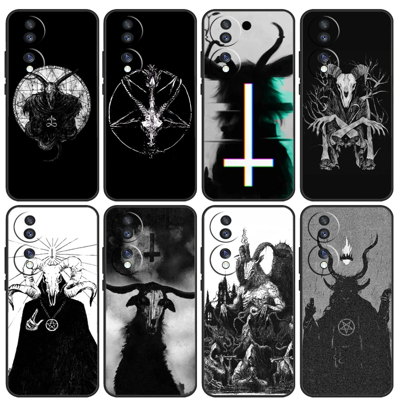 Devil Satan Dark Art Case For Honor 90 Lite 70 50 Magic 5 Pro 9X 8X Cover For Honor X8a X9a X7a X6a X7 X8 X9 X9b