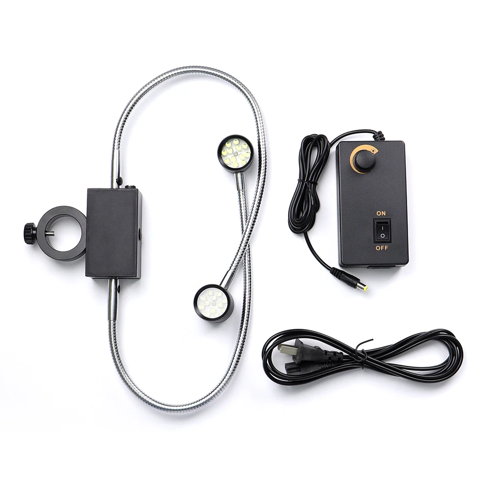 SANQTID Electron Microscope LED Adjustable Side Light Source Flexible Stereo Monocular Industrial Microscope Ring Light White 56