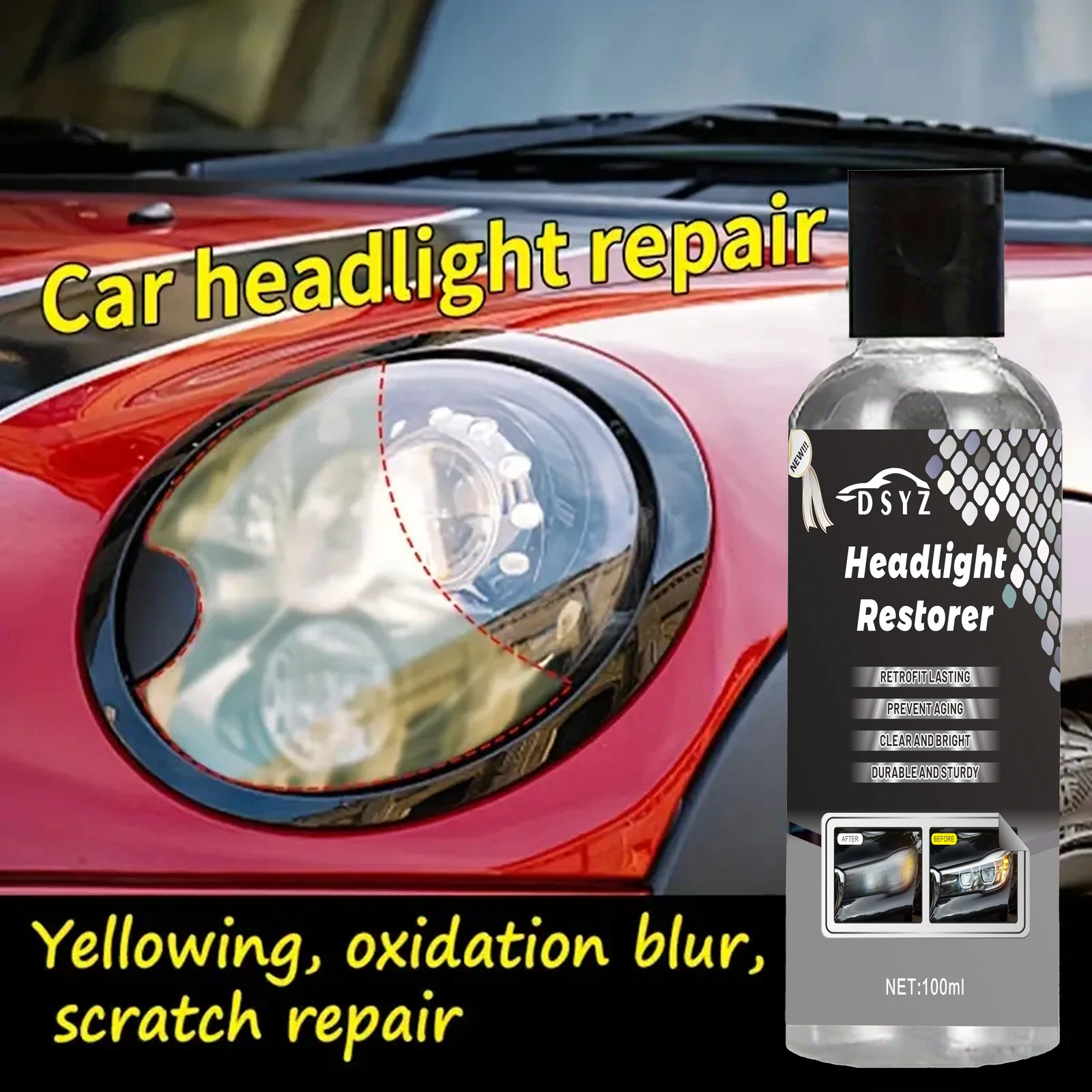 

Наборы для полировки автомобильных фар, средство для удаления царапин, ремонтная чистящая паста, антиокислительная жидкость для полировки фар