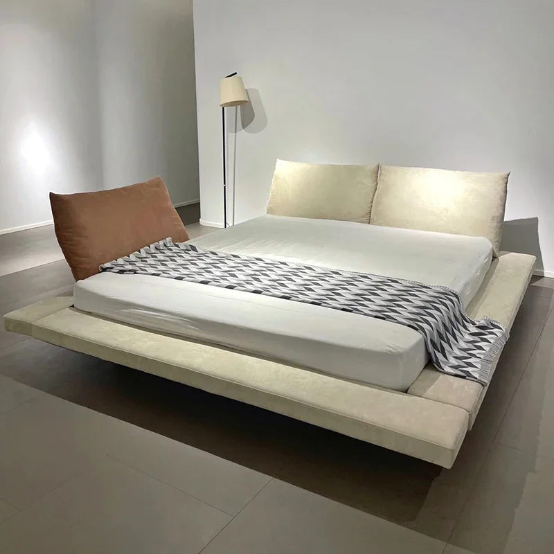 

Twin Modern Apartment Bed Unique Luxury Lazy Aesthetics Safe Minimalist Bed King Size Fashionable Soft Muebles Bedroom Furniture