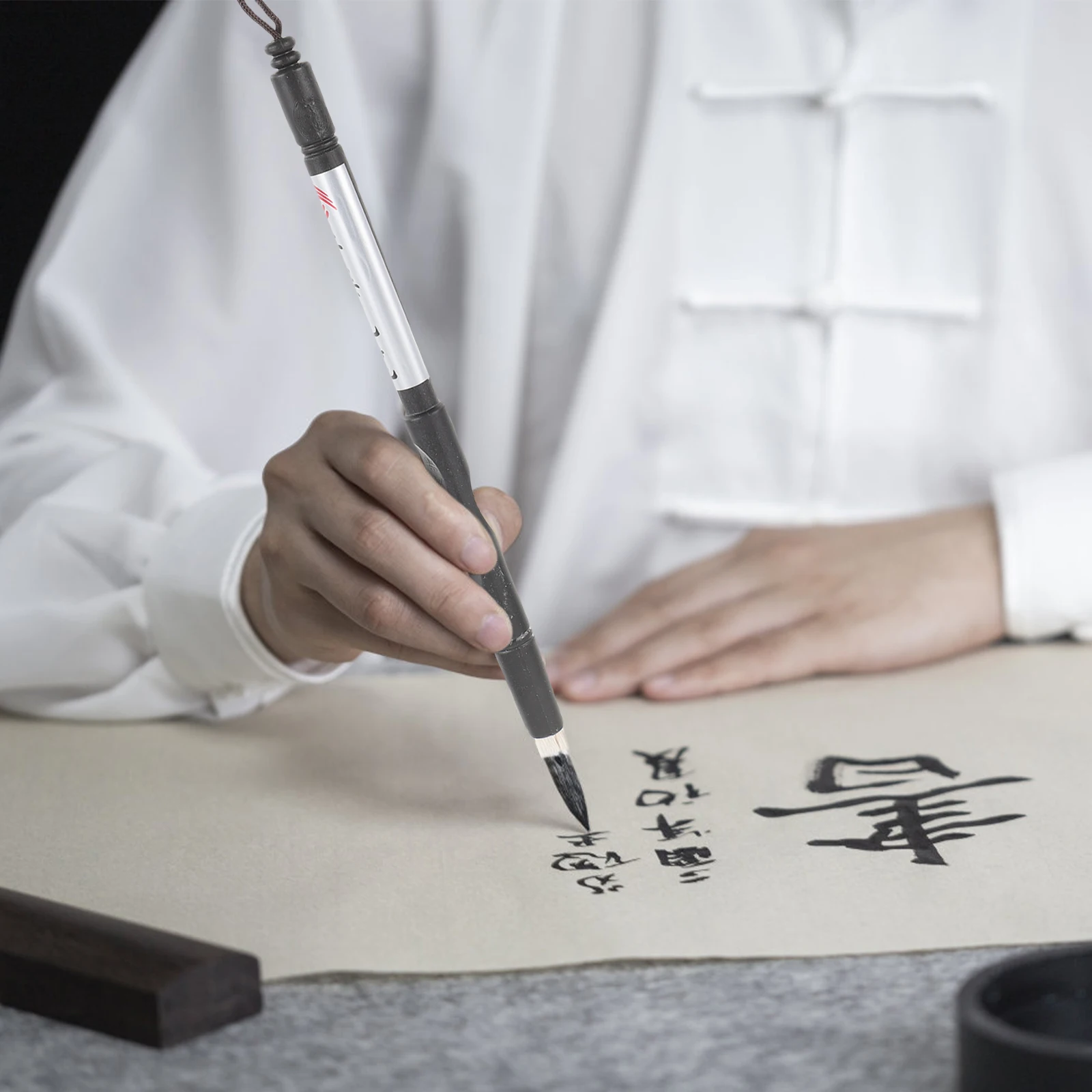 

1 set Calligraphy Set Four Treasures Study Beginner Kids Adult Writing Brush Painting Cloth Portable Storage Daily Paper Art