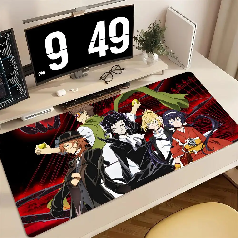 

Коврик для мыши Bungo Stray Dogs, большой игровой коврик для мыши с защитой по краям, утолщенный коврик для компьютерной клавиатуры, настольный коврик