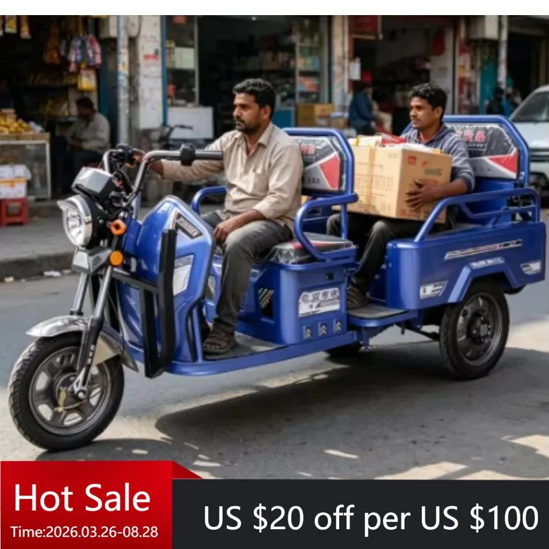 YC Multifunctional Rugged Battery Powered 60V Economical Adult Electric Freight Tricycle, Adult Open Motorcycle, Nepal