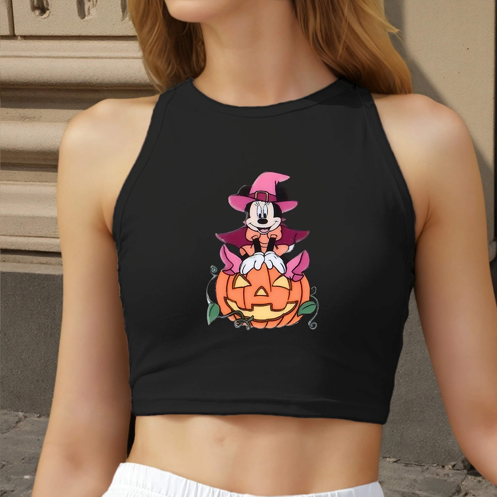 

Базовая женская одежда без рукавов Disney, футболки, новые женские топы с Микки Маусом, футболка Y2k, праздничная одежда на заказ, корсет на Хэллоуин