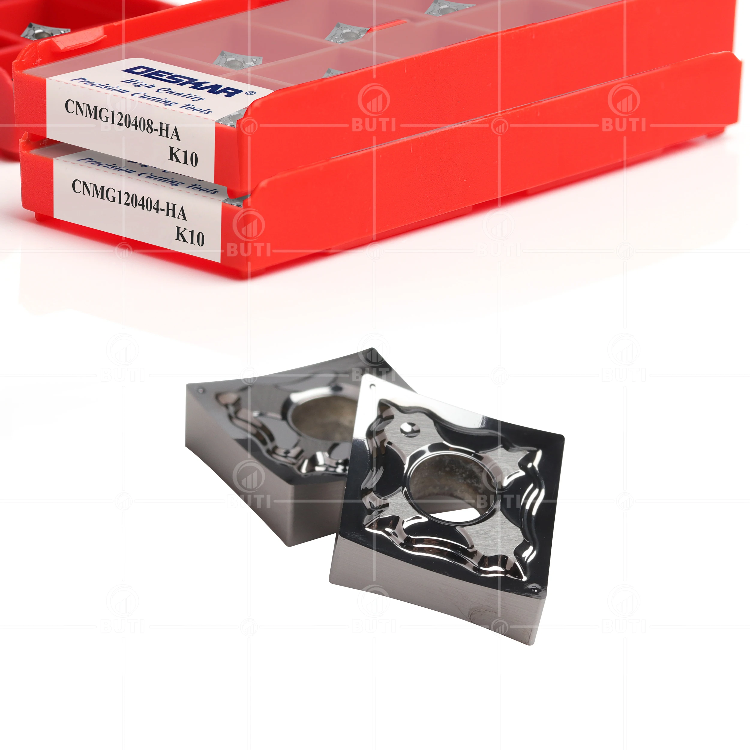 Imagem -03 - Deskar 100 Original 10 Peças Cnmg120404 ha K10 Cnmg120408 ha K10 Cnc Torneamento Lâminas Torno Ferramenta de Carboneto Inserções para Alumínio