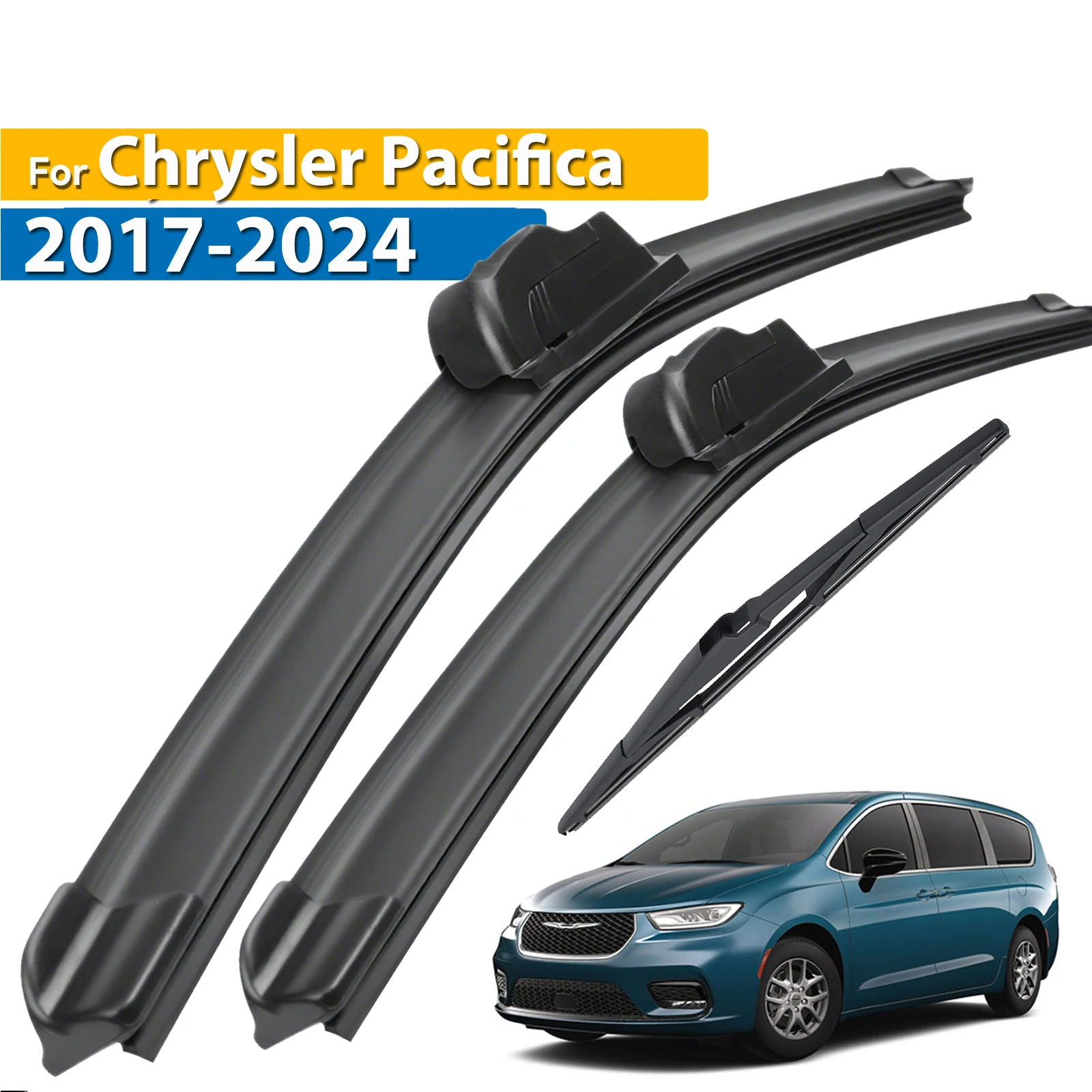 

Erick's Wiper Front & Rear Wiper Blades Set For Chrysler Pacifica 2017 - 2024 Windshield Windscreen Window Brushes 26"+20"+14"