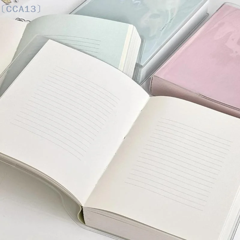 [CCA13]Macaron Thickened Writing Notebook 400 Pages Large Capacity Transparent Cover for Student Daily Study Use