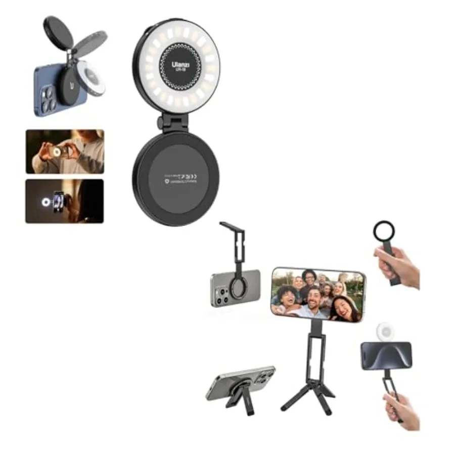 MA60 Magnetic Phone Tripod Stand for iPhone Aluminium Smartphone Mini Tripod Pocket Cell Phone Stand ULANZI Magnetic Sel