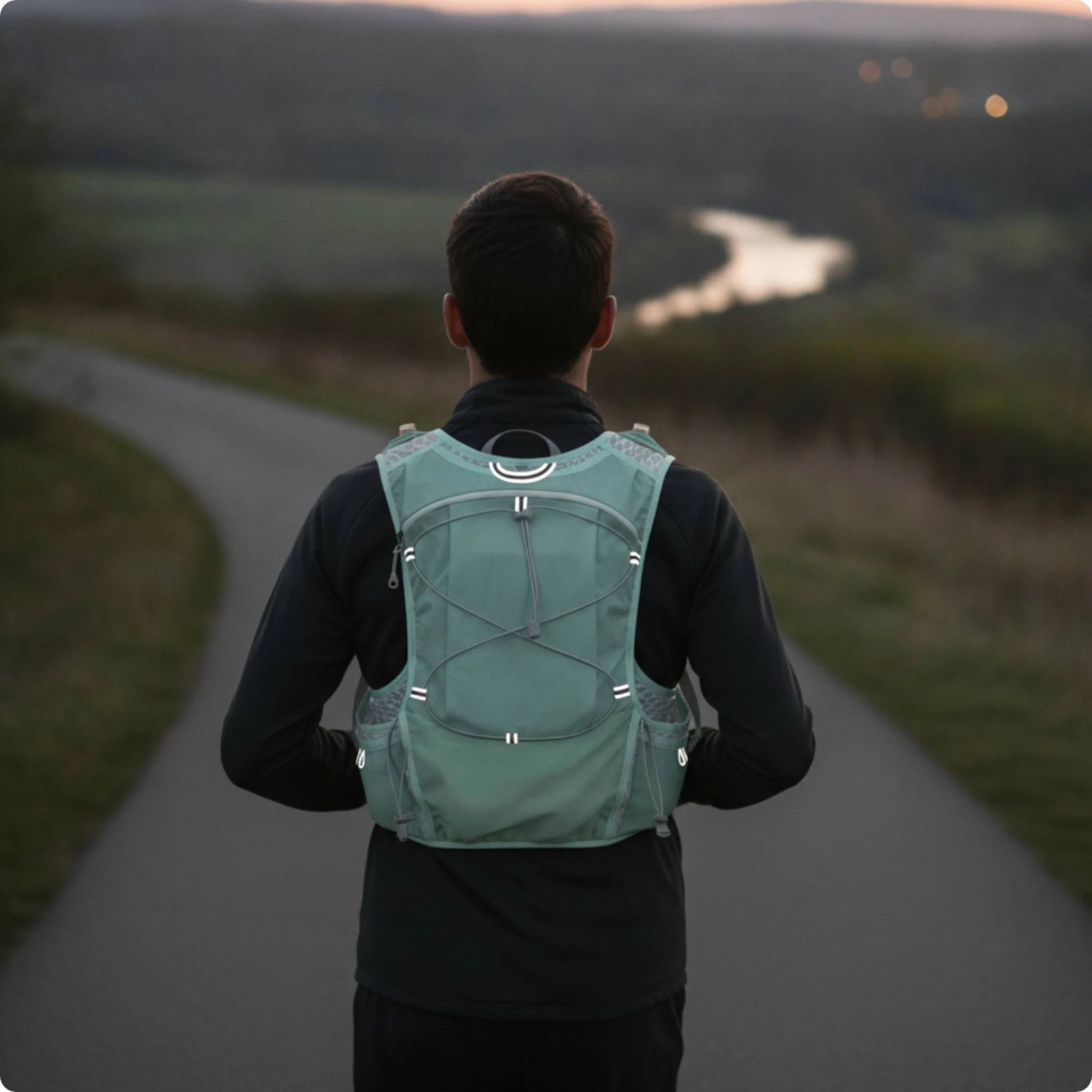 Running Vest Backpack Breathable Hydration Vest Running Backpack Secure Hydration Pack Sleek for Runners