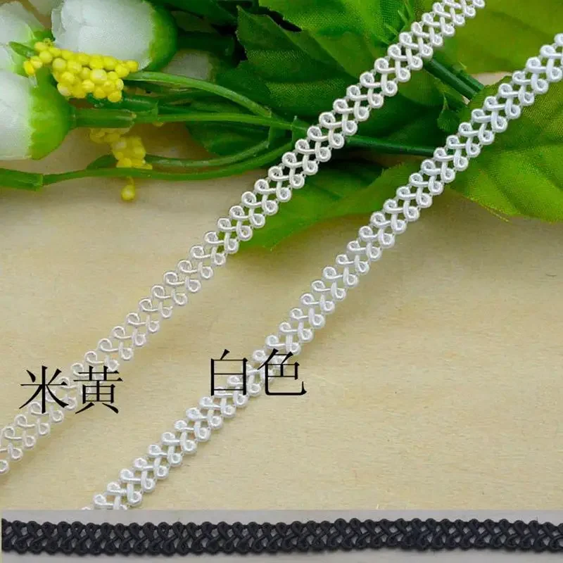 5 Meter/16,4 Fuß pro Packung Neue Spitzenborte für Kleidungszubehör, DIY-Vorhänge, Nähen, Ballkleider, Hochzeitskleider, Ketten-Spitze