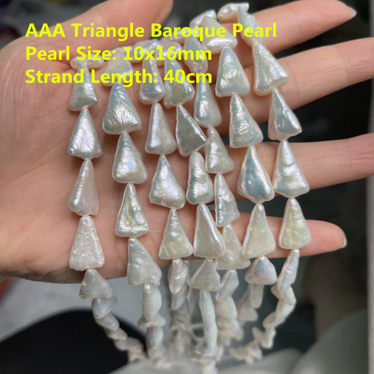 

AAA Baroque Pearl Natural Freshwater Triangle Pearl For Jewelry Making DIY Necklace Earrings Bracelet Accessory Length 40cm