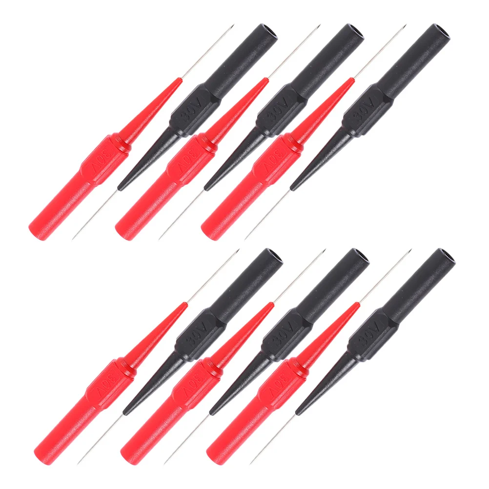 6Sets Test Probes Multimeter Probe Kit Heavy Duty Insulation Tester Grip for Car Electrical Measurement and Wire