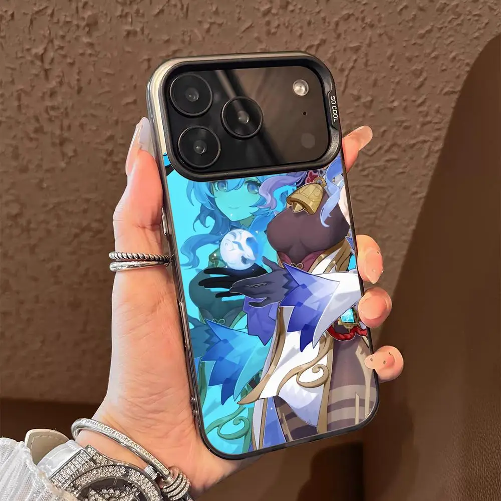 Ganyu Genshin Impact Telefoonhoesje voor iPhone 17 16 15 14 13 12 11 Pro Max Air Matte Laser Aurora Schokbestendig Funda