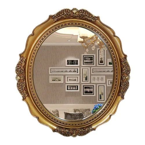 

American, Vintage, Oval, Art Bathroom, Entrance, Bathroom Mirror