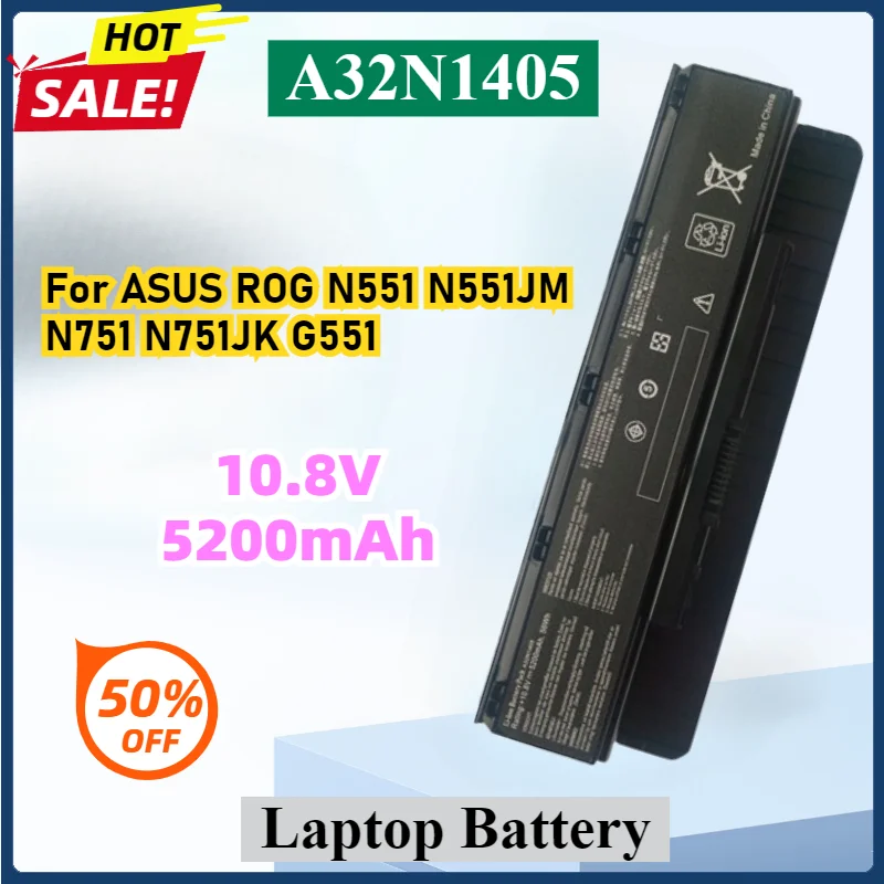 

New A32N1405 Laptop Battery For ASUS ROG N551 N551JM N751 N751JK G551 G771 G771JK GL551 GL551JK GL551JM G551J G551JK G551M G551J