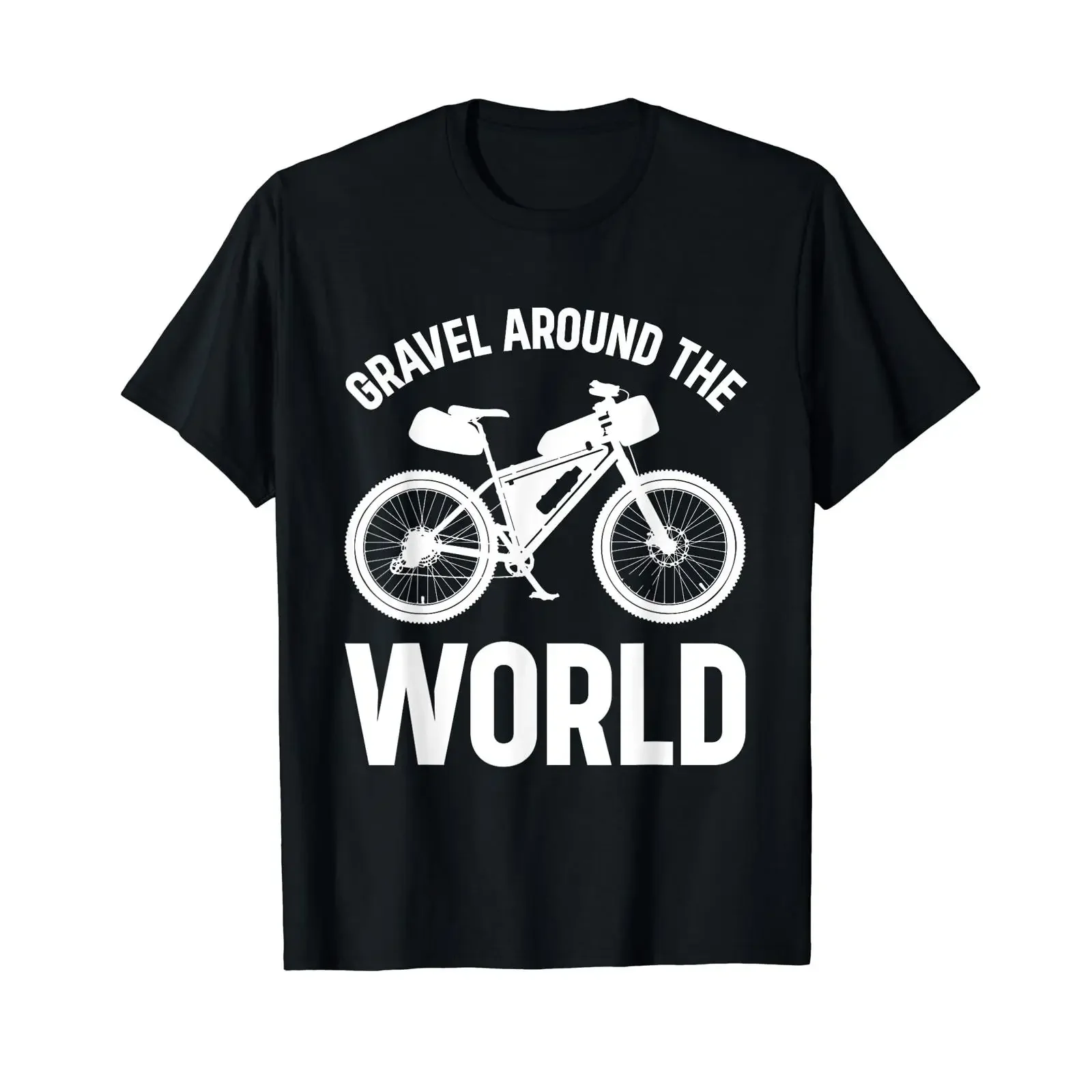Gravel Rund um die Welt Bike Bikepacking T Shirt vintage Washed Slightly homme streetwear fashion Stylish graphic Versatile