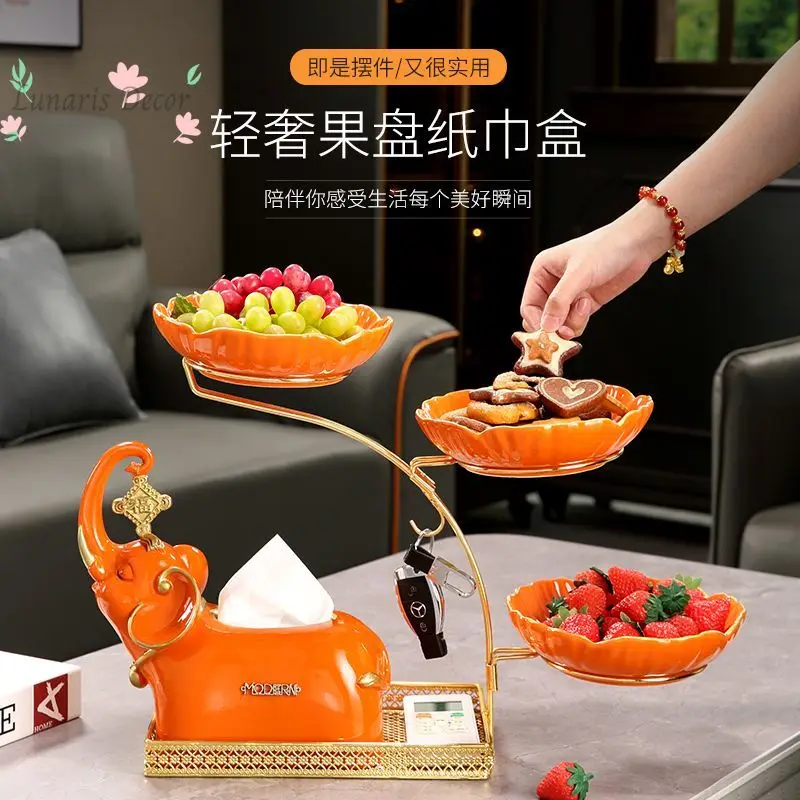 Living room coffee table ornament elephant multi-functional new home decoration tissue box paper drawing home arrangement