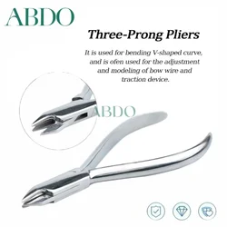 Dental Orthodontic Three Jaw Plier Three-Prong Forcep for Shaping and Bending Steel Wire Dentistry Clinic Supplies