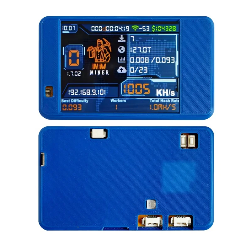 

ABJI-Nmminer Nerdminer Upgrade 992 KH/S Hashrate ESP32-2432S028 2.8In Display CYD Colorful Case Bitcoin Crypto Solo Lottery