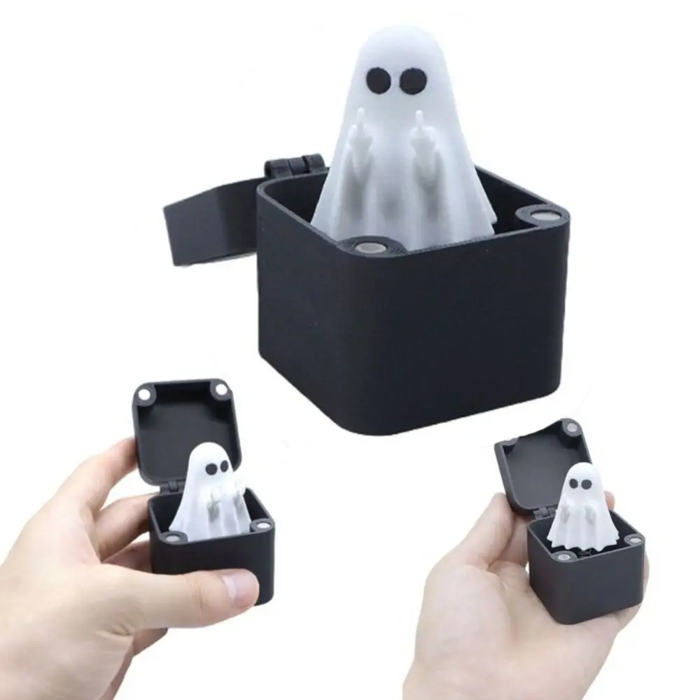 Creative Halloween Ghost Finger Surprise Gift Box Hot Stamping Cute Finger in a Box Funny Prank Pop Up Gift Home Desk Decor