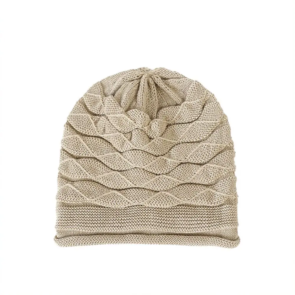 Womens Slouchy Beanie Hat Soft Knitted Cap Fall Winter Warm Folded Brim Daily Casual Fashion Stretchy Acrylic Bonnet