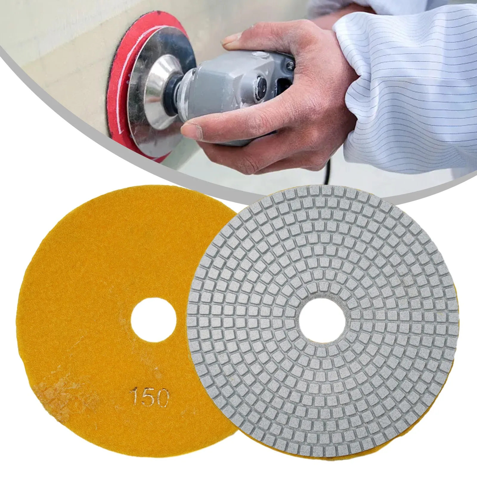 6 Inch 150mm Dry/Wet Diamond Polishing Pads 30-3000 Grit Flexible Grinding Discs For Concrete Granite Marble Grinding Tools